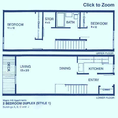 Style 1 2 bedroom Apartment floor plan
